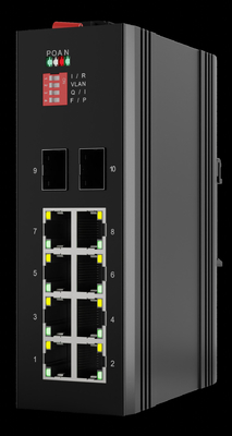 65-serie Din Rail Industrial POE Switch Unmanagement 8 Port SFP Switch