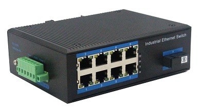 OPK-4500-1GX8GT-serie 8-poort 10/100/1000BASE-TX+1000Base-FX Industrial Ethernet Switch